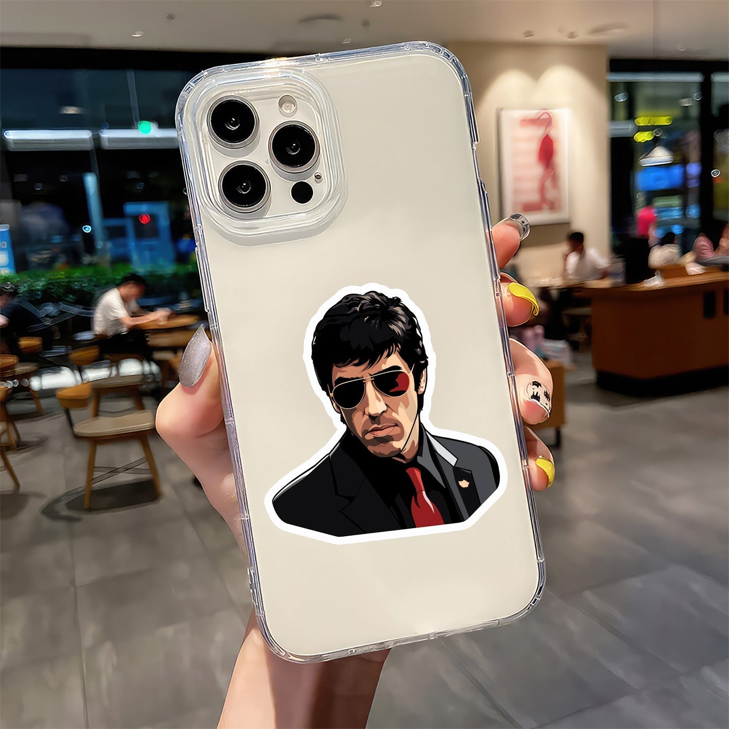 SCARFACE TONY MONTANA IN SUNGLASSES STICKER