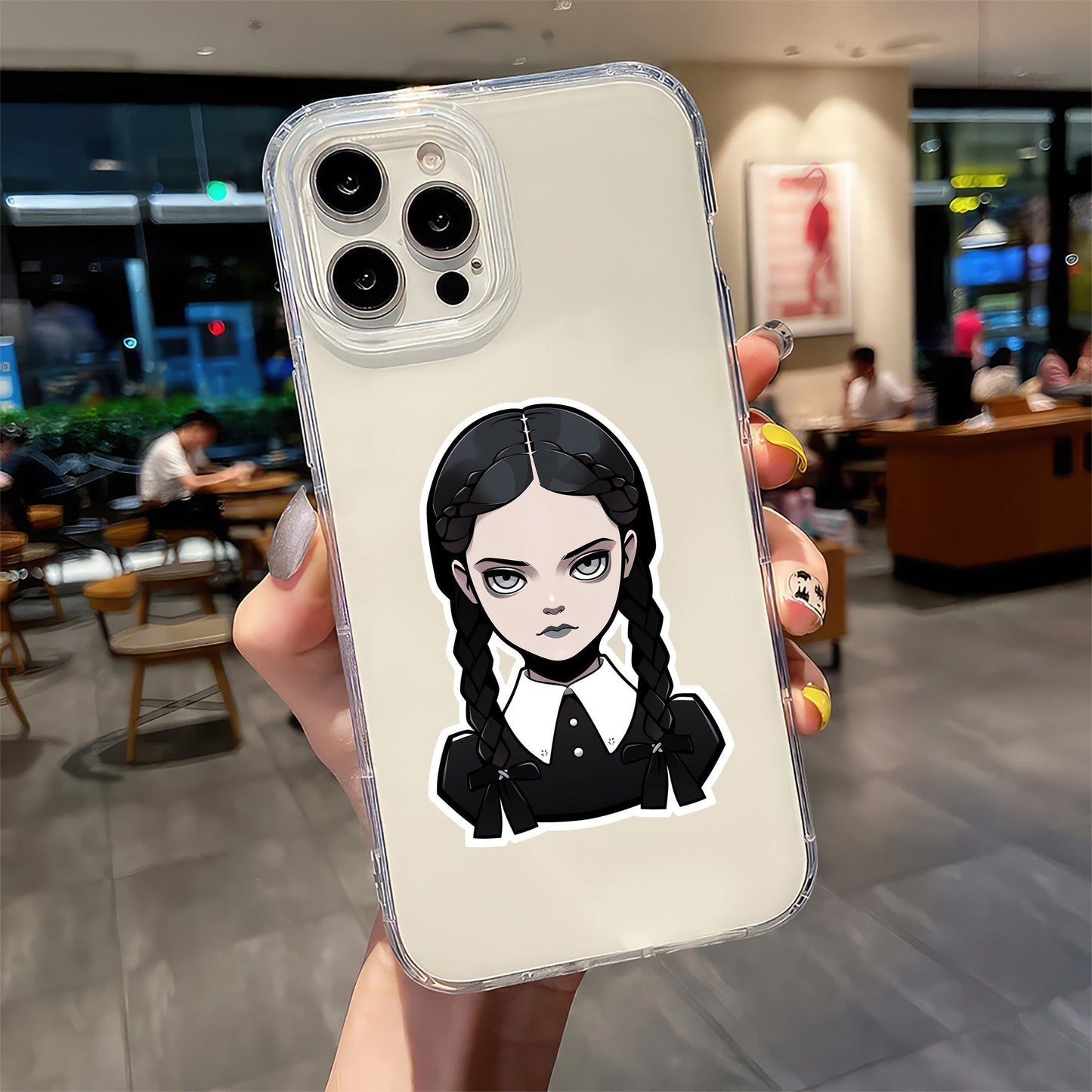WEDNESDAY ADDAMS ART STICKER