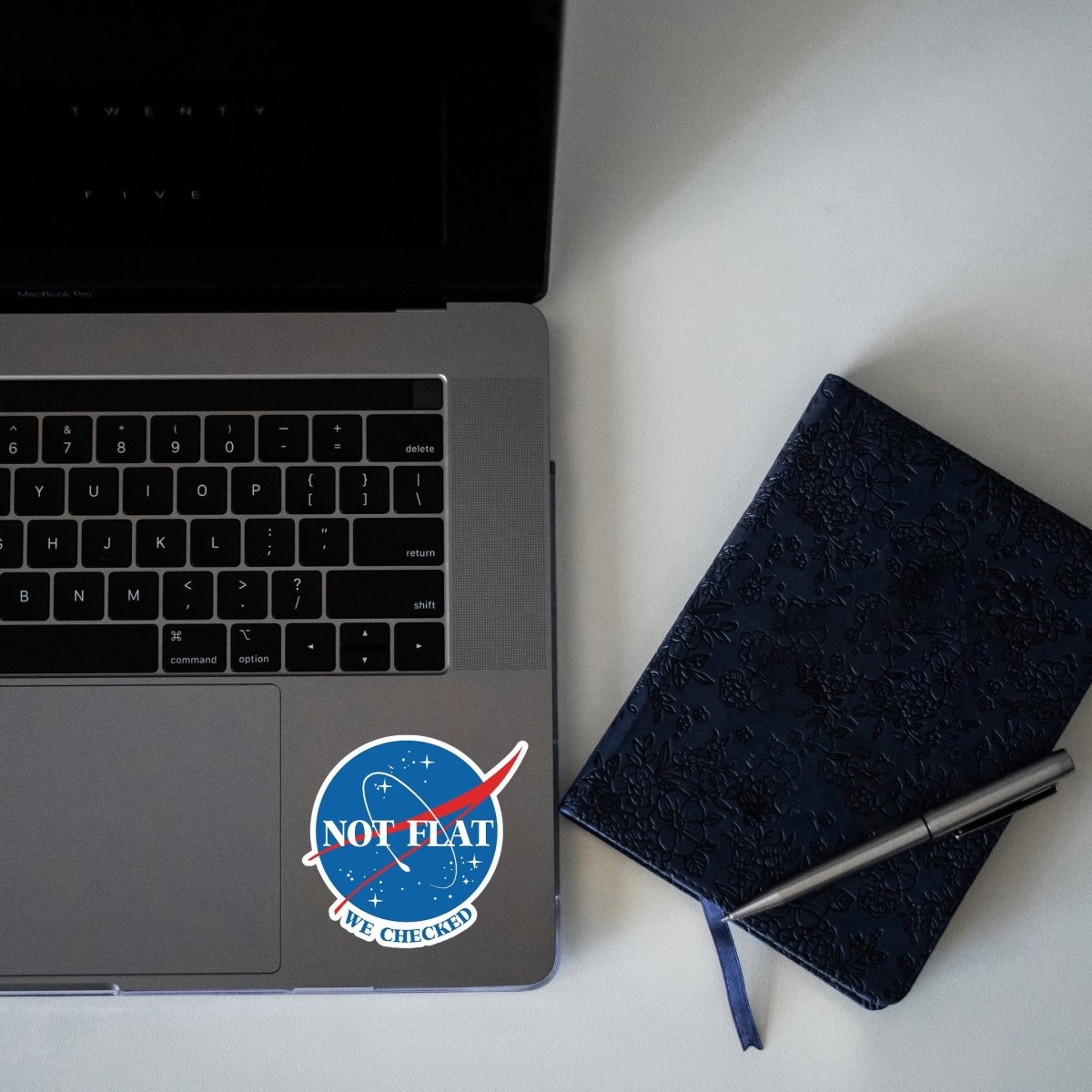 NASA - NOT FLAT, GET OVER IT STICKER - stickyfunk premium stickers