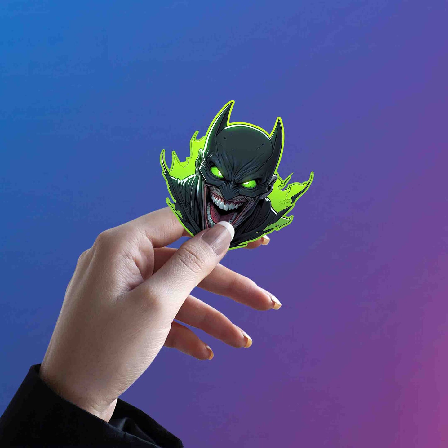 JOKER IN BATMAN COSTUME STICKER