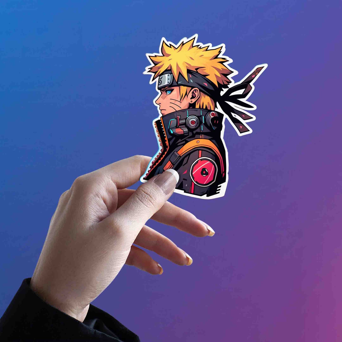 NARUTO UZUMAKI IN CYBERPUNK STYLE STICKER