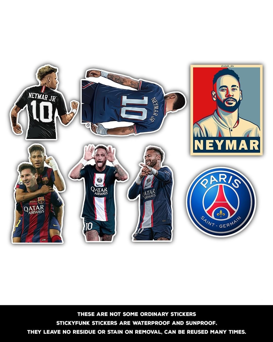 NEYMAR - PSG MINI STICKERS SHEET