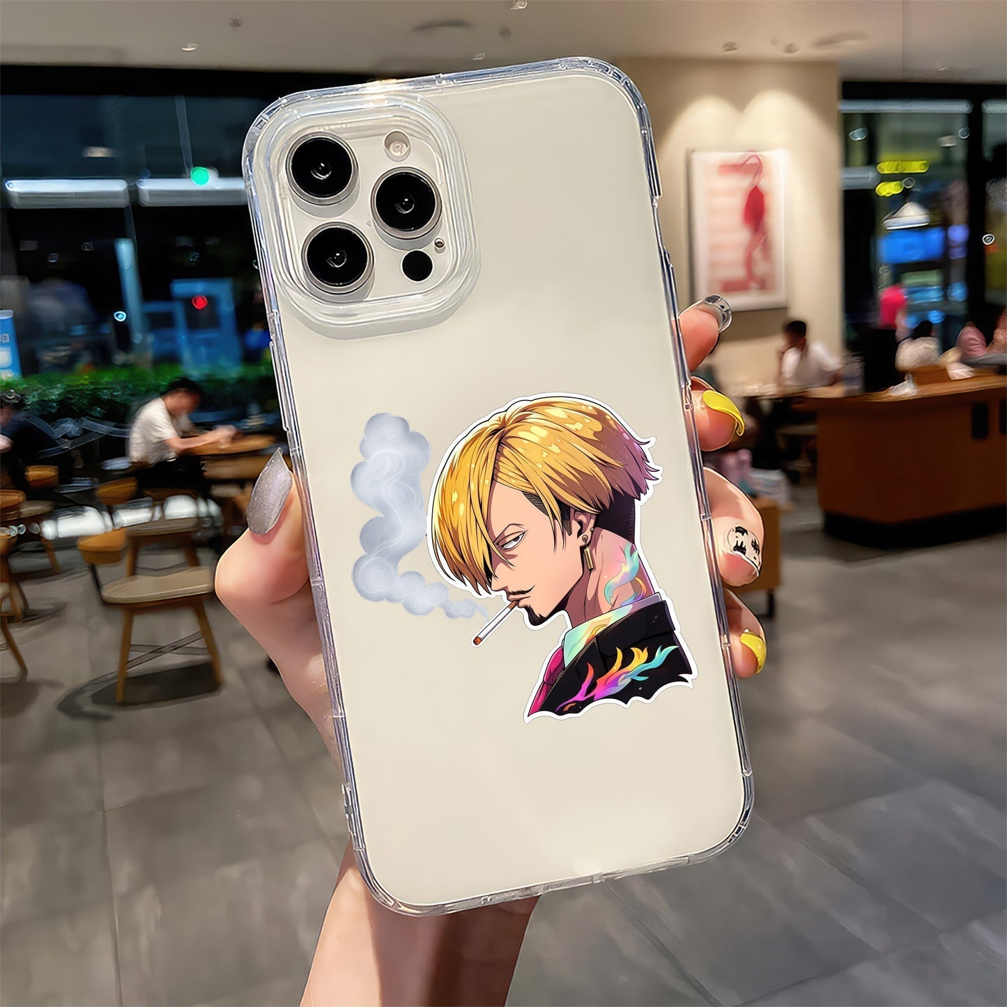 SANJI SMOKING ONE PIECE STICKER