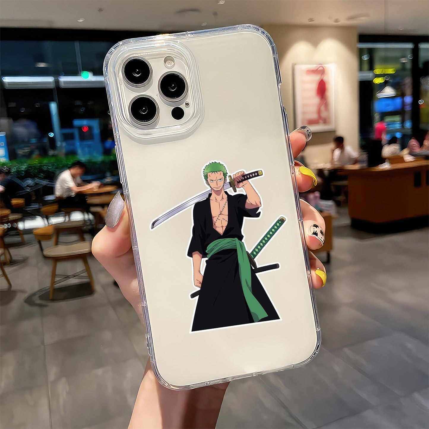 ZORO SMILING SWORD BEHIND HEAD STICKER