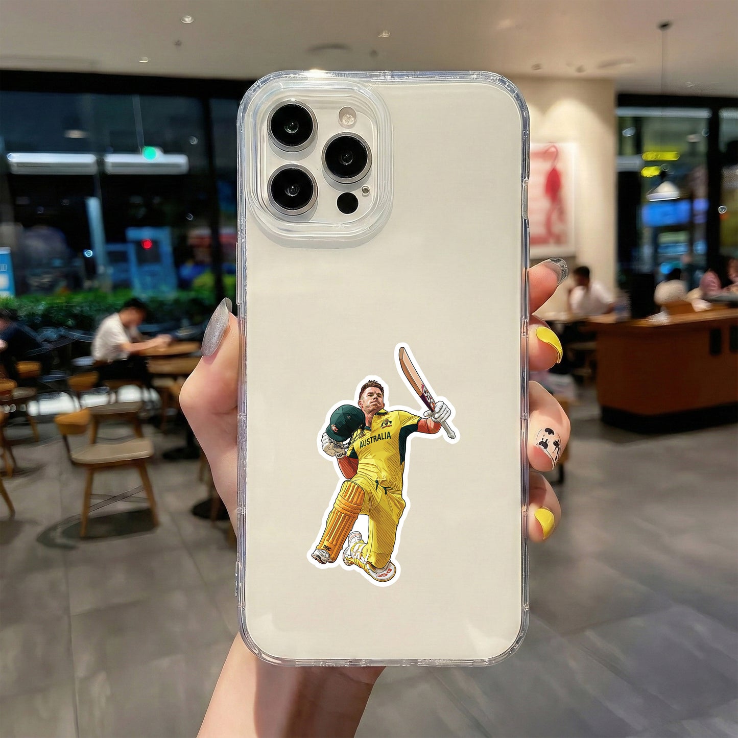 DAVID WARNER - AUSSIE CELEBRATION JUMP STICKER