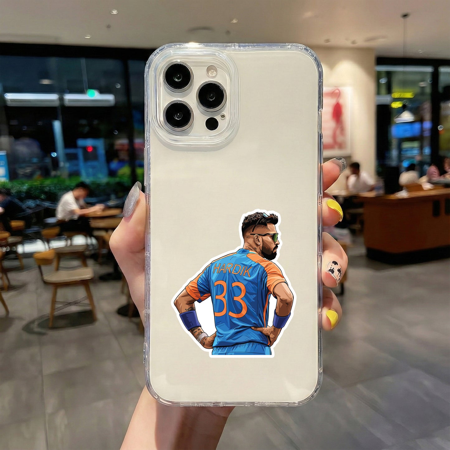 HARDIK PANDYA - NUMBER 33 BACKLINE STICKER