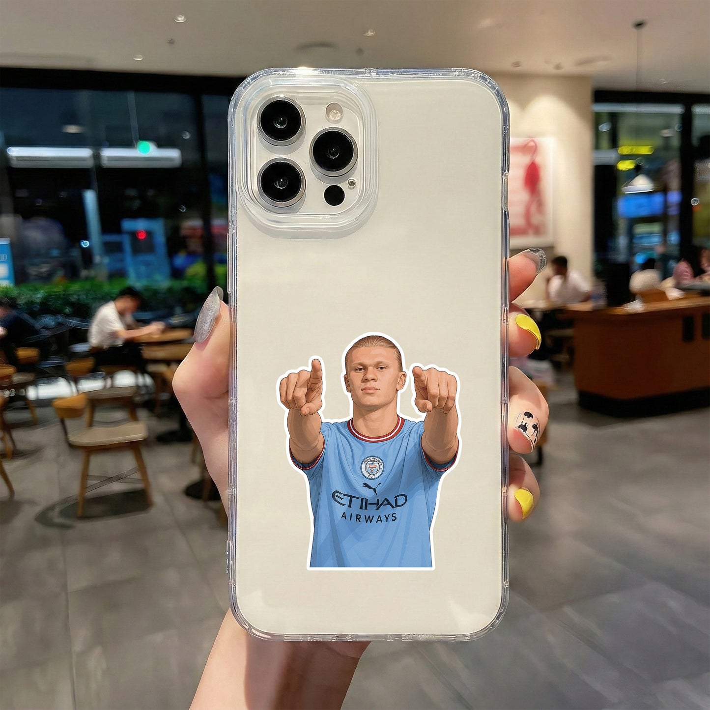 SKY BLUE CYBORG – ERLING HAALAND STICKER