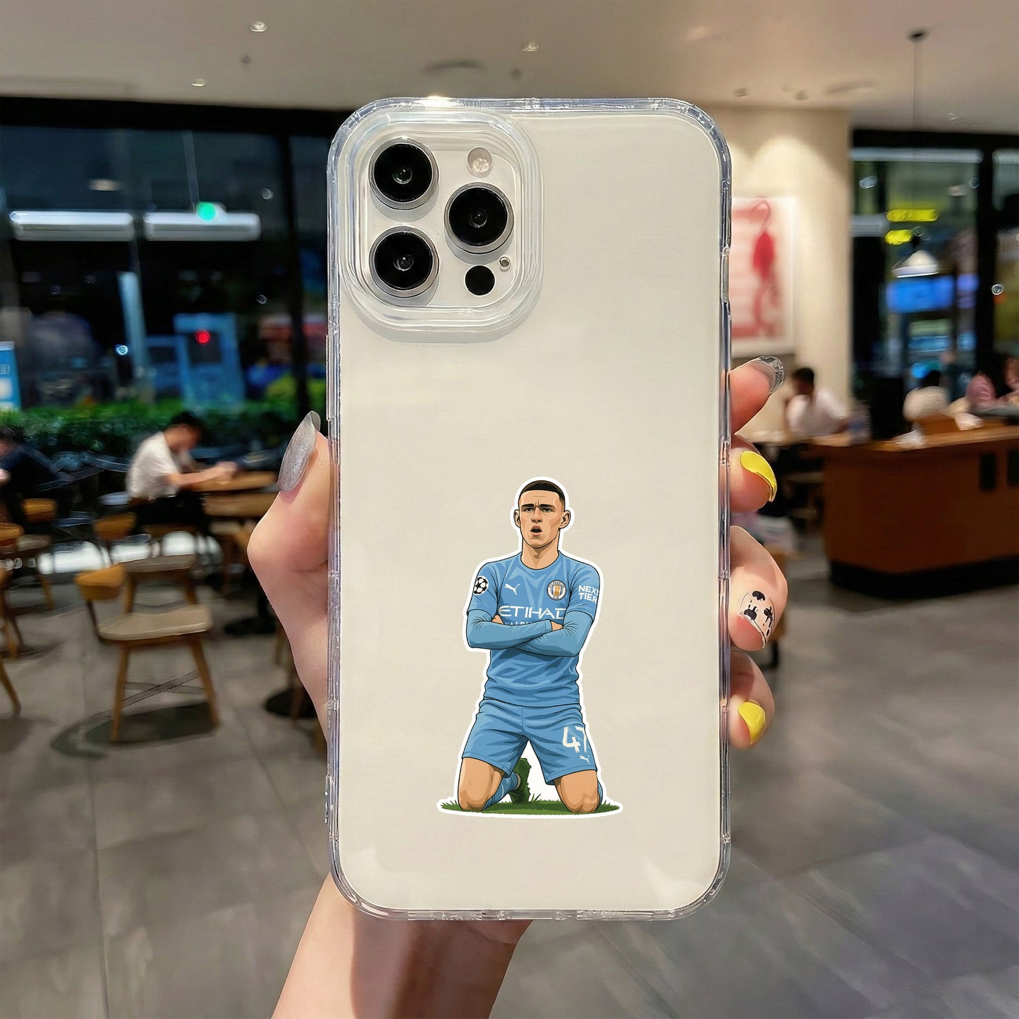 COLD CROSSED-ARMS POSE – PHIL FODEN STICKER
