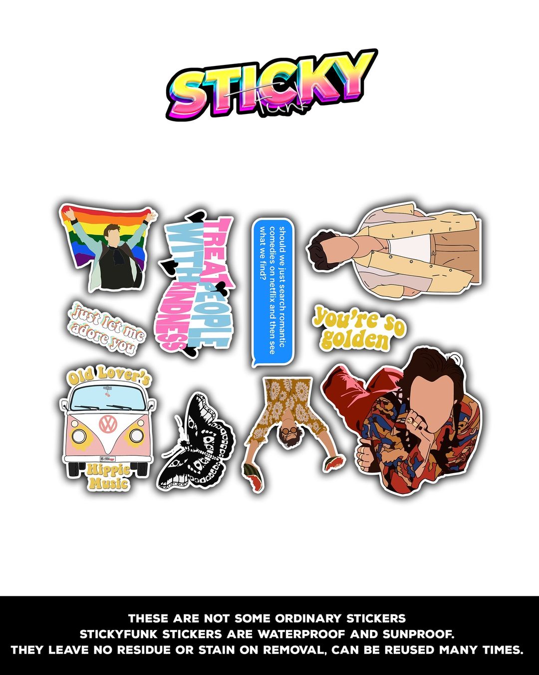 HARRY STYLES MINI STICKERS SHEET