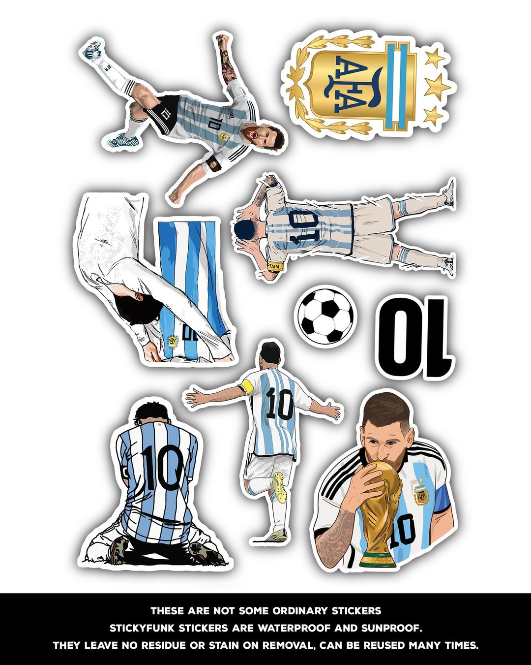 MESSI - ARGENTINA MINI STICKERS SHEET