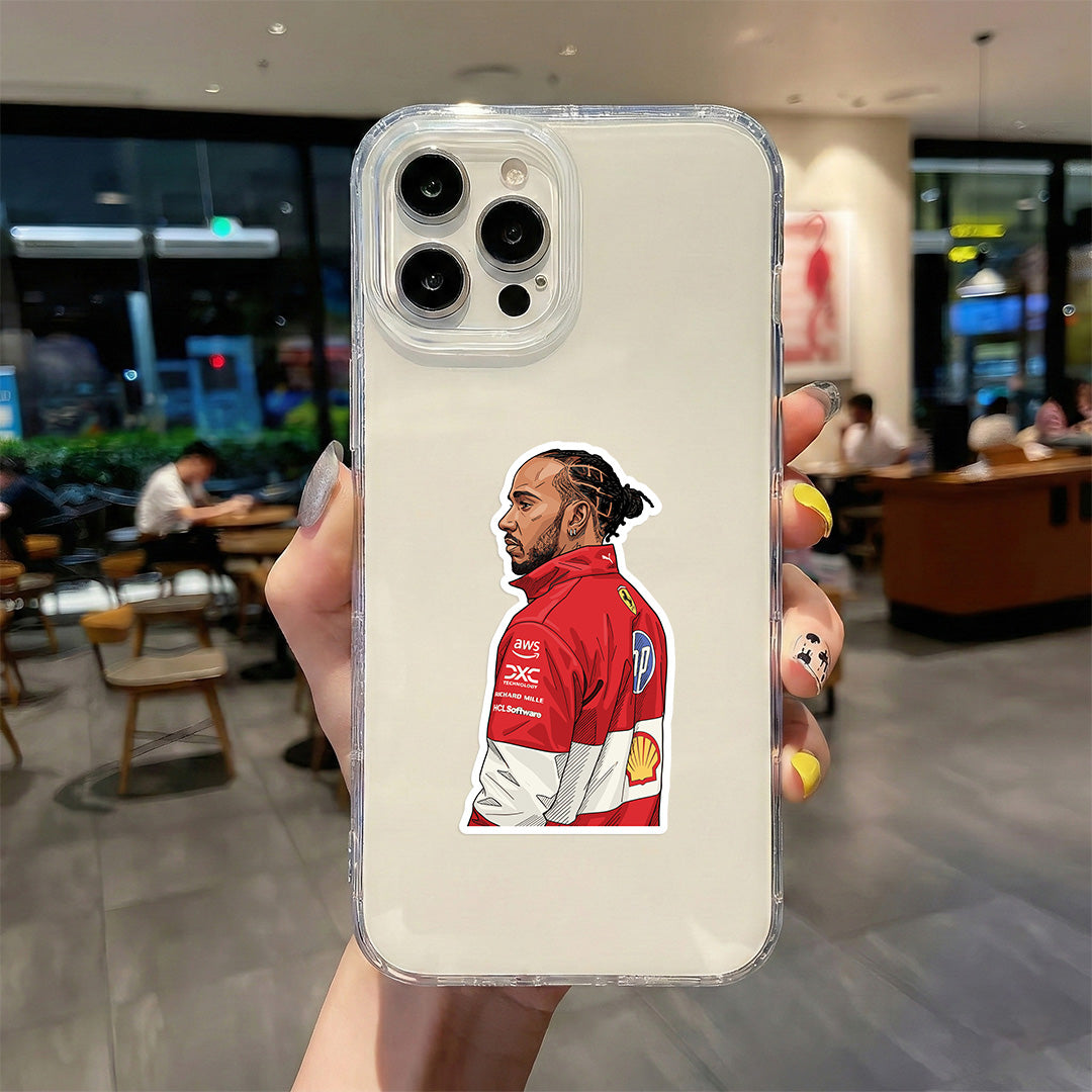 LEWIS HAMILTON - NEW CHAPTER IN RED STICKER