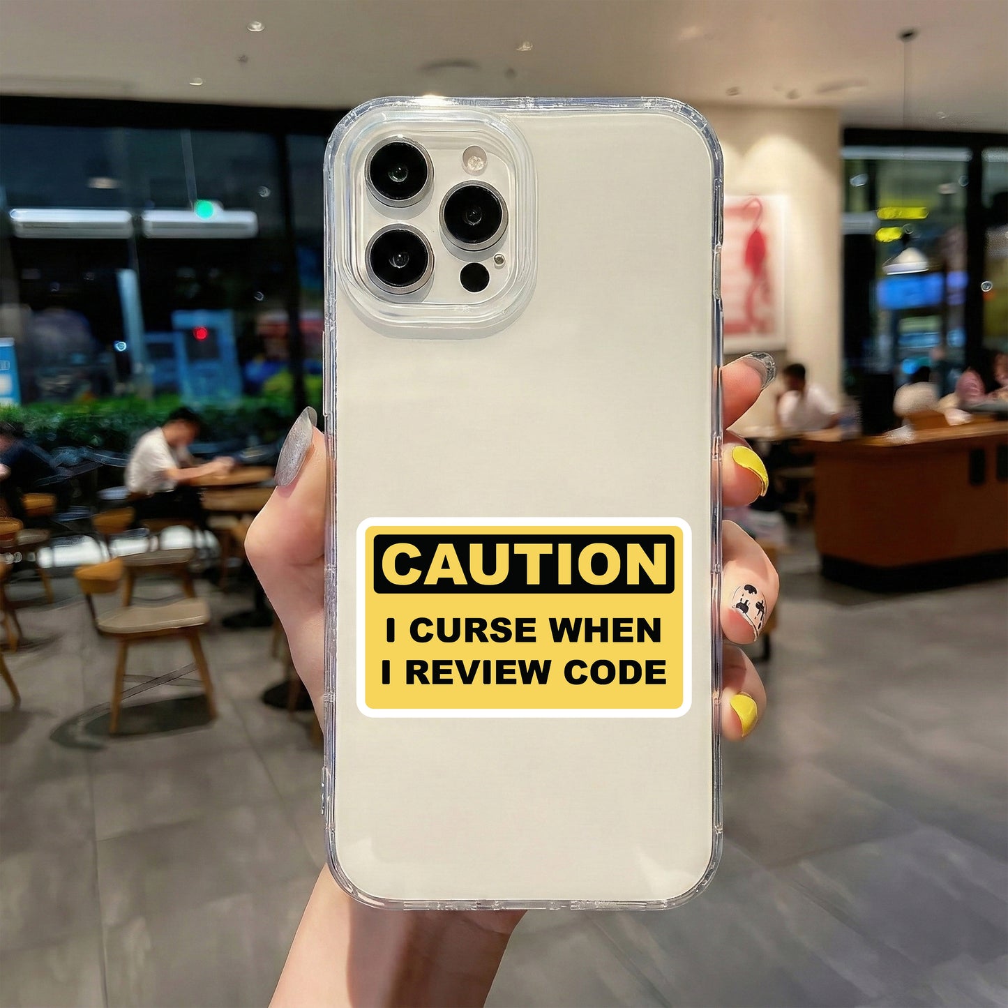 CAUTION CODE REVIEWER RAGE ZONE STICKER
