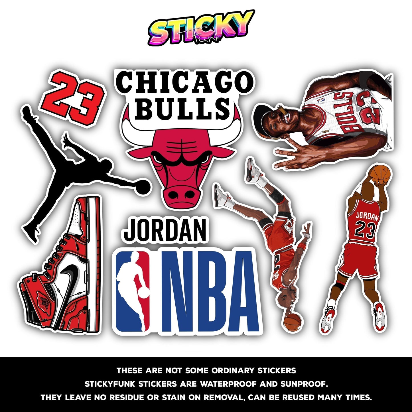 CHICAGO BULLS MINI STICKERS SHEET