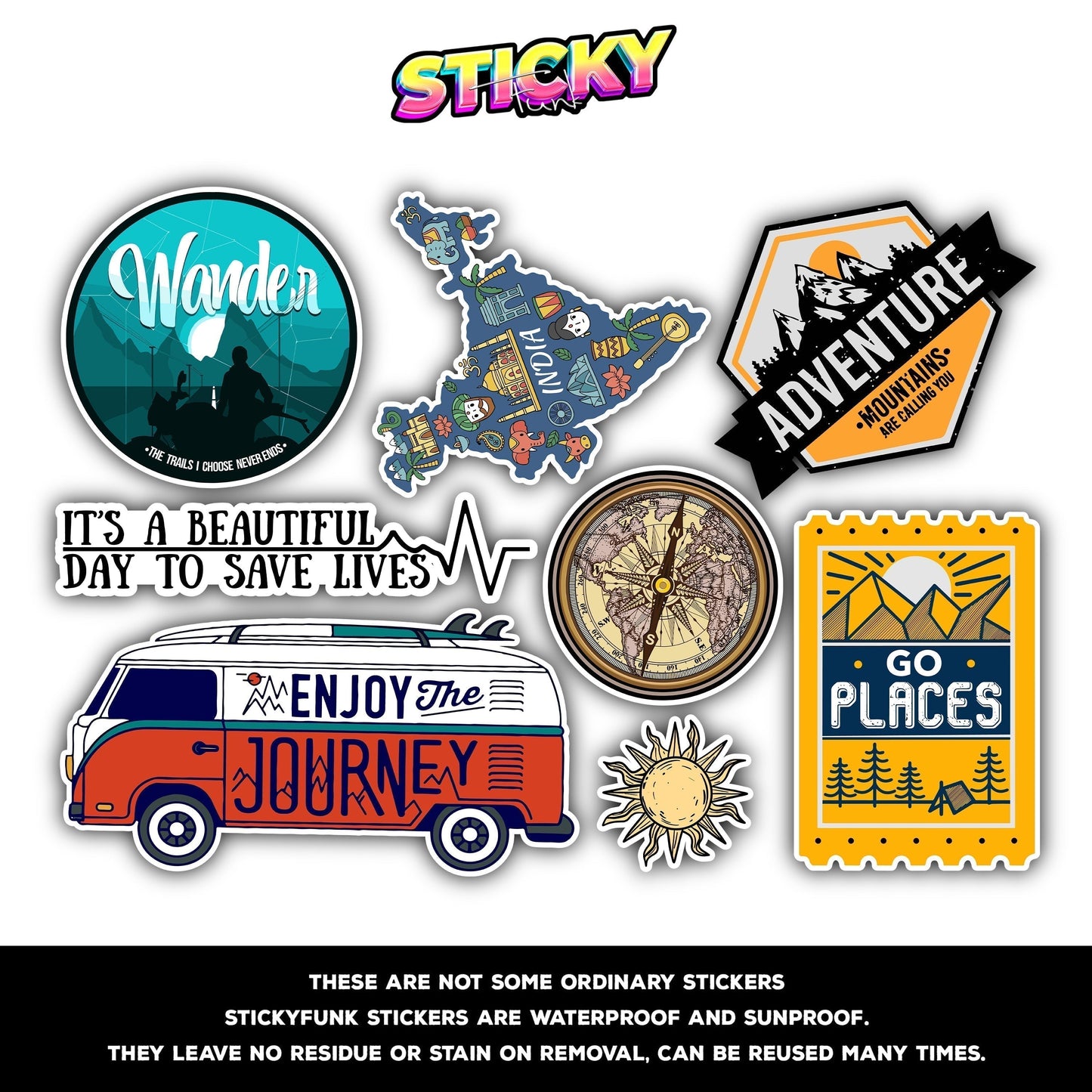 TRAVEL MINI STICKERS SHEET