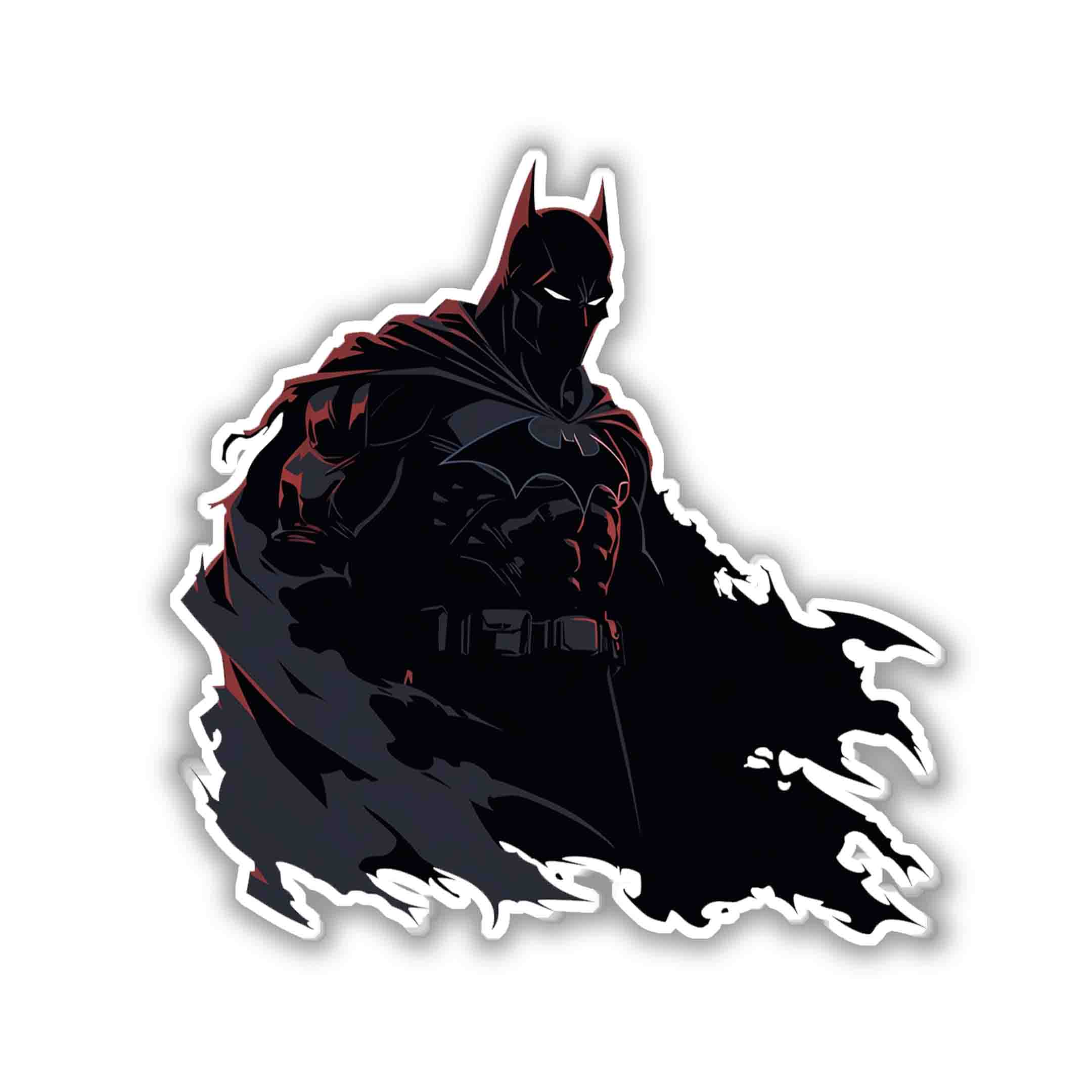 DC BATMAN BLACK MINIMALIST STICKER - stickyfunk premium stickers