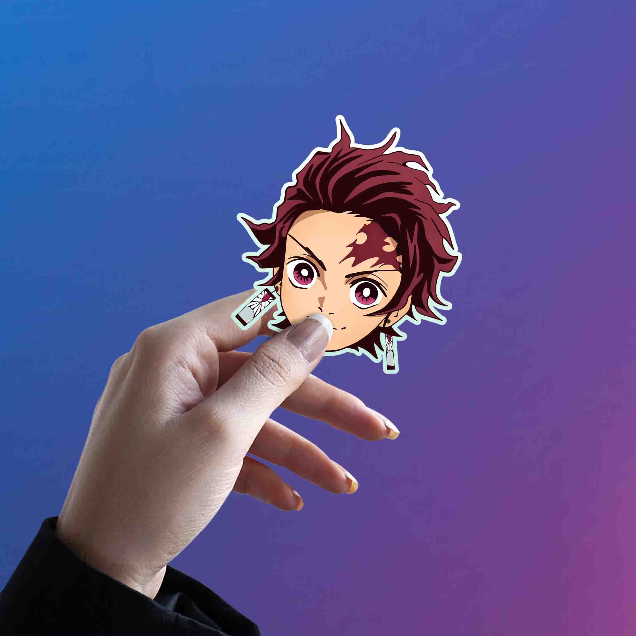 TANJIRO KAMADO HEAD STICKER - stickyfunk premium stickers
