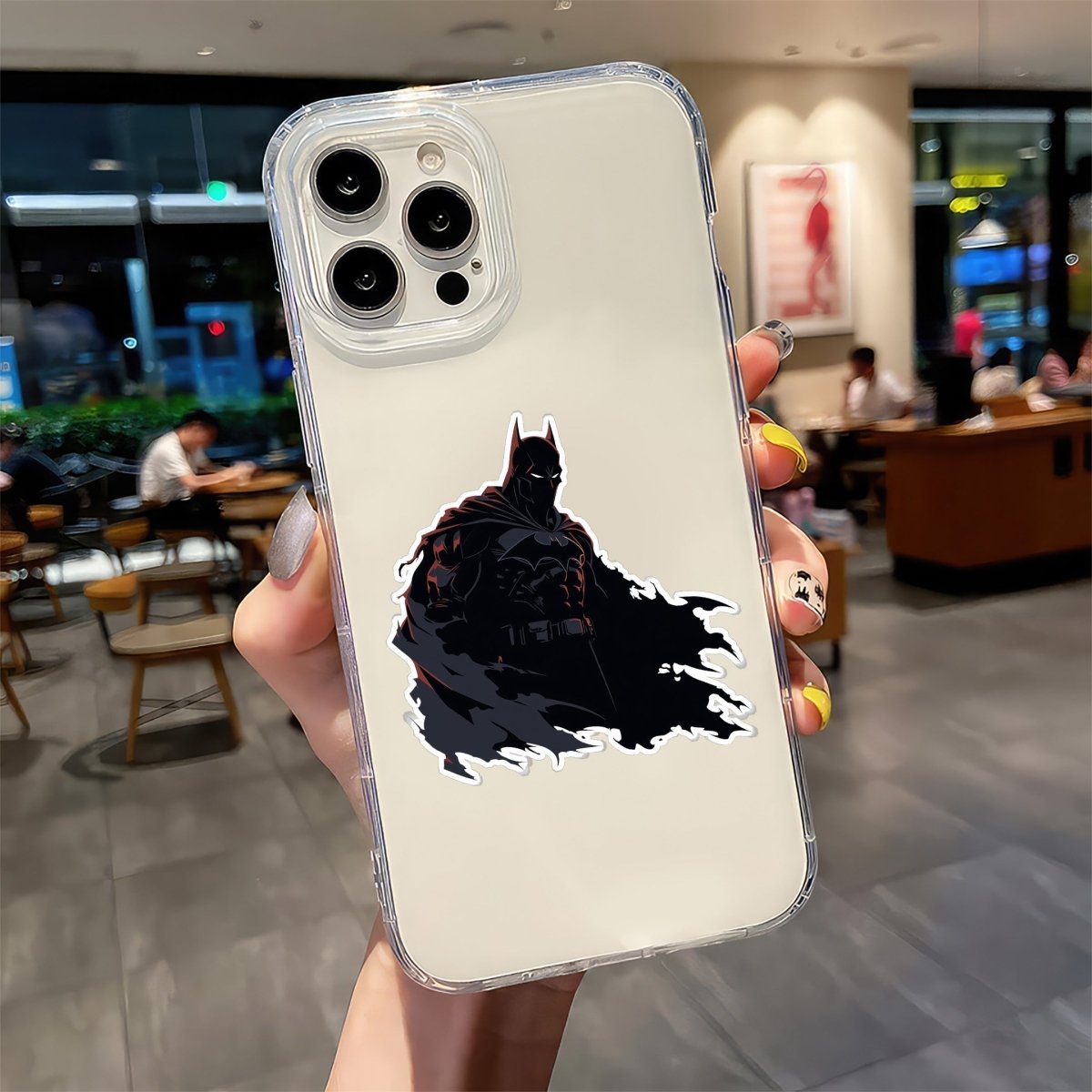 DC BATMAN BLACK MINIMALIST STICKER - stickyfunk premium stickers