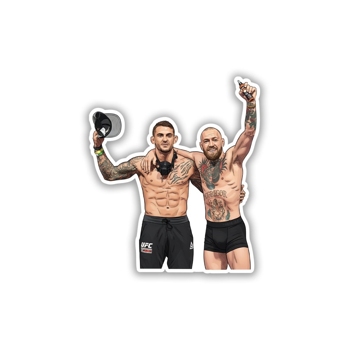 CAGE BROTHERHOOD - POIRIER & MCGREGOR STICKER - stickyfunk premium stickers