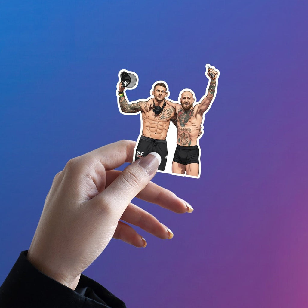 CAGE BROTHERHOOD - POIRIER & MCGREGOR STICKER - stickyfunk premium stickers