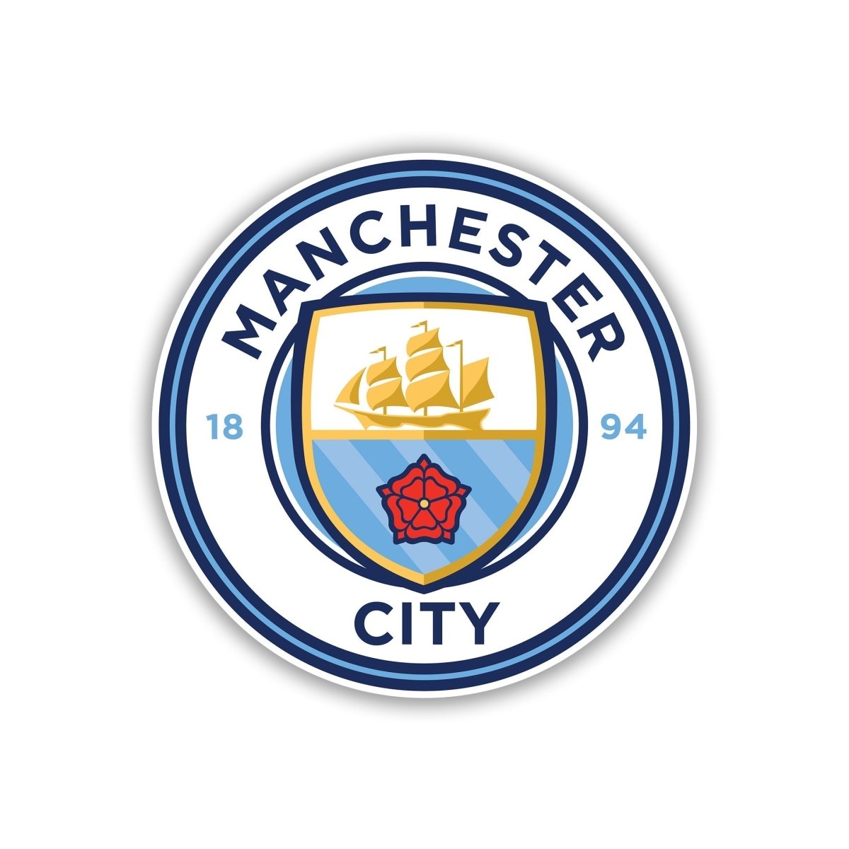 MANCITY LOGO STICKER - stickyfunk premium stickers