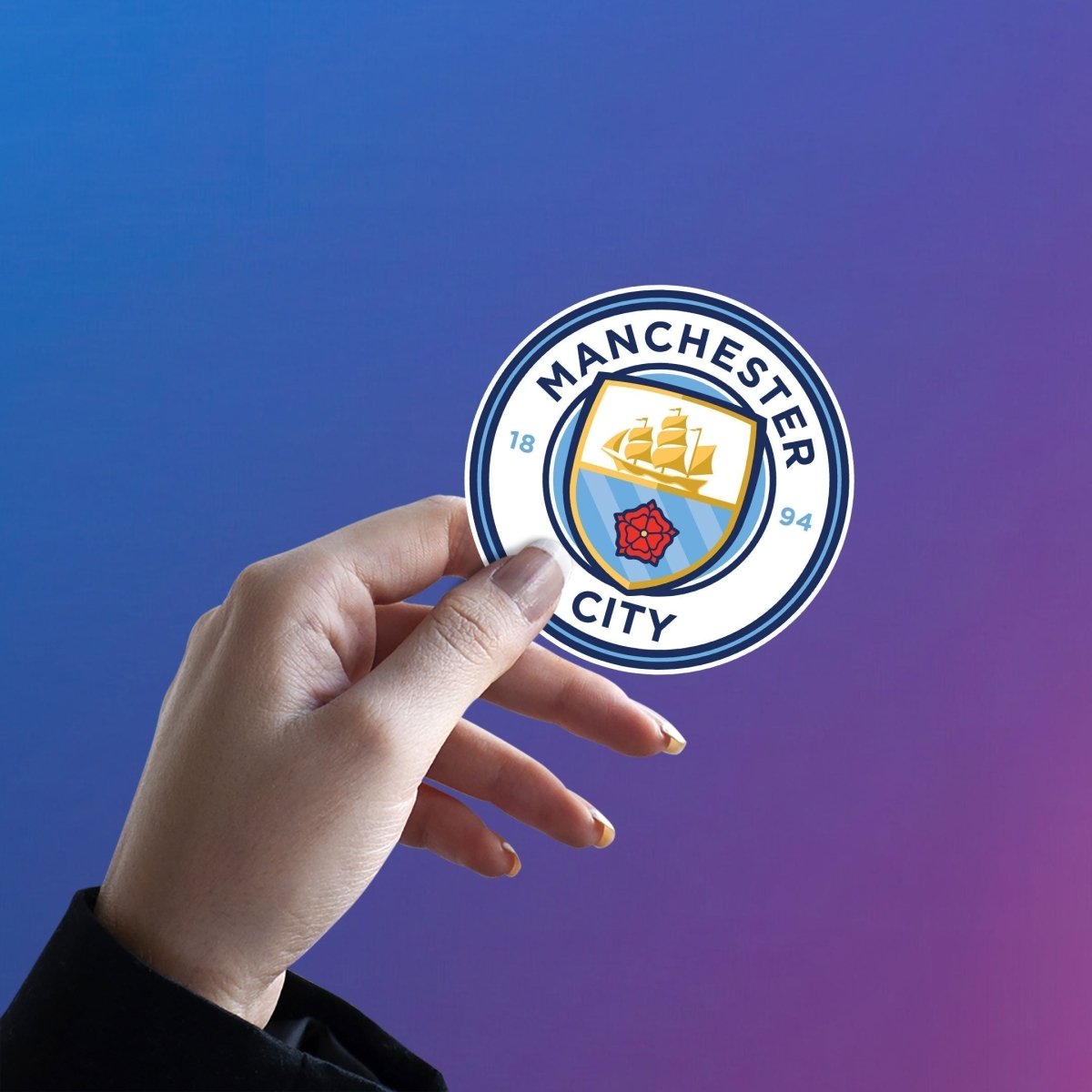 MANCITY LOGO STICKER - stickyfunk premium stickers