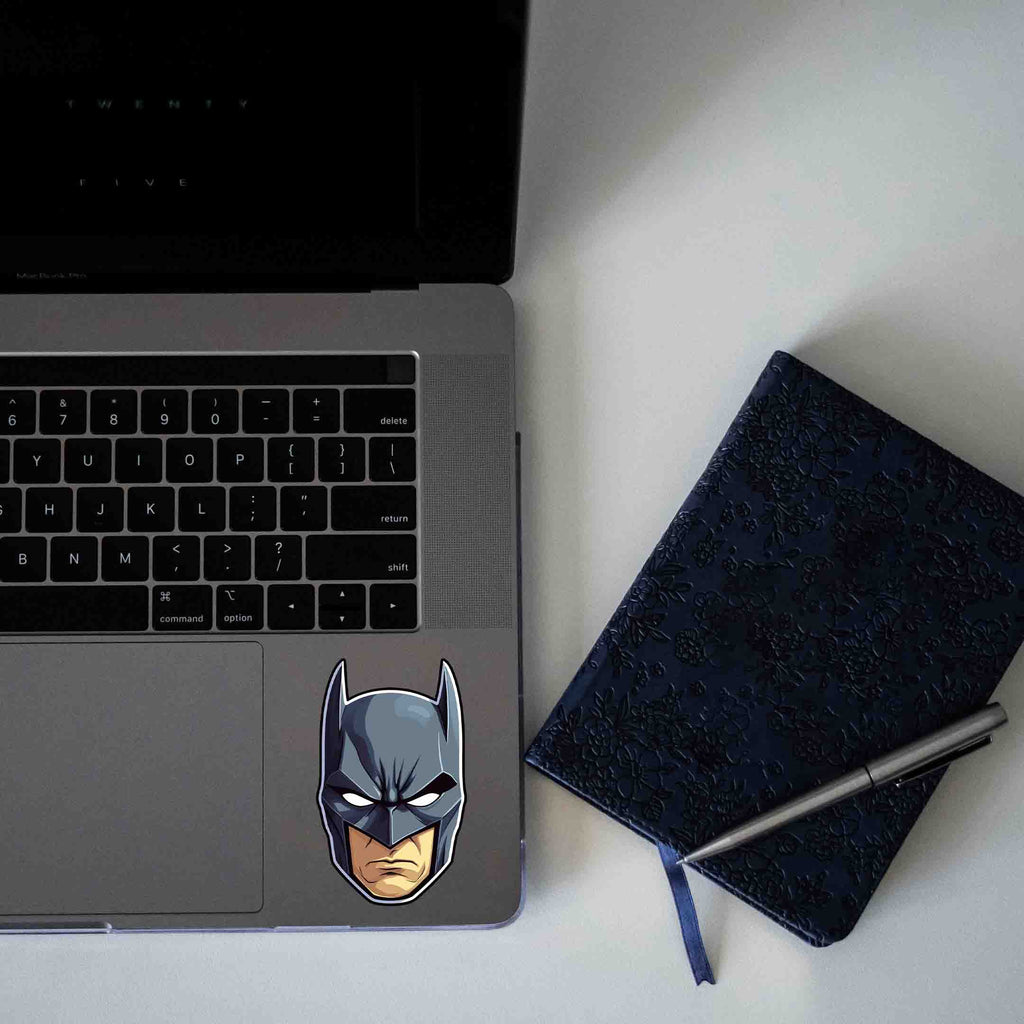 DC BATMAN HEAD CARTOON STICKER - stickyfunk premium stickers