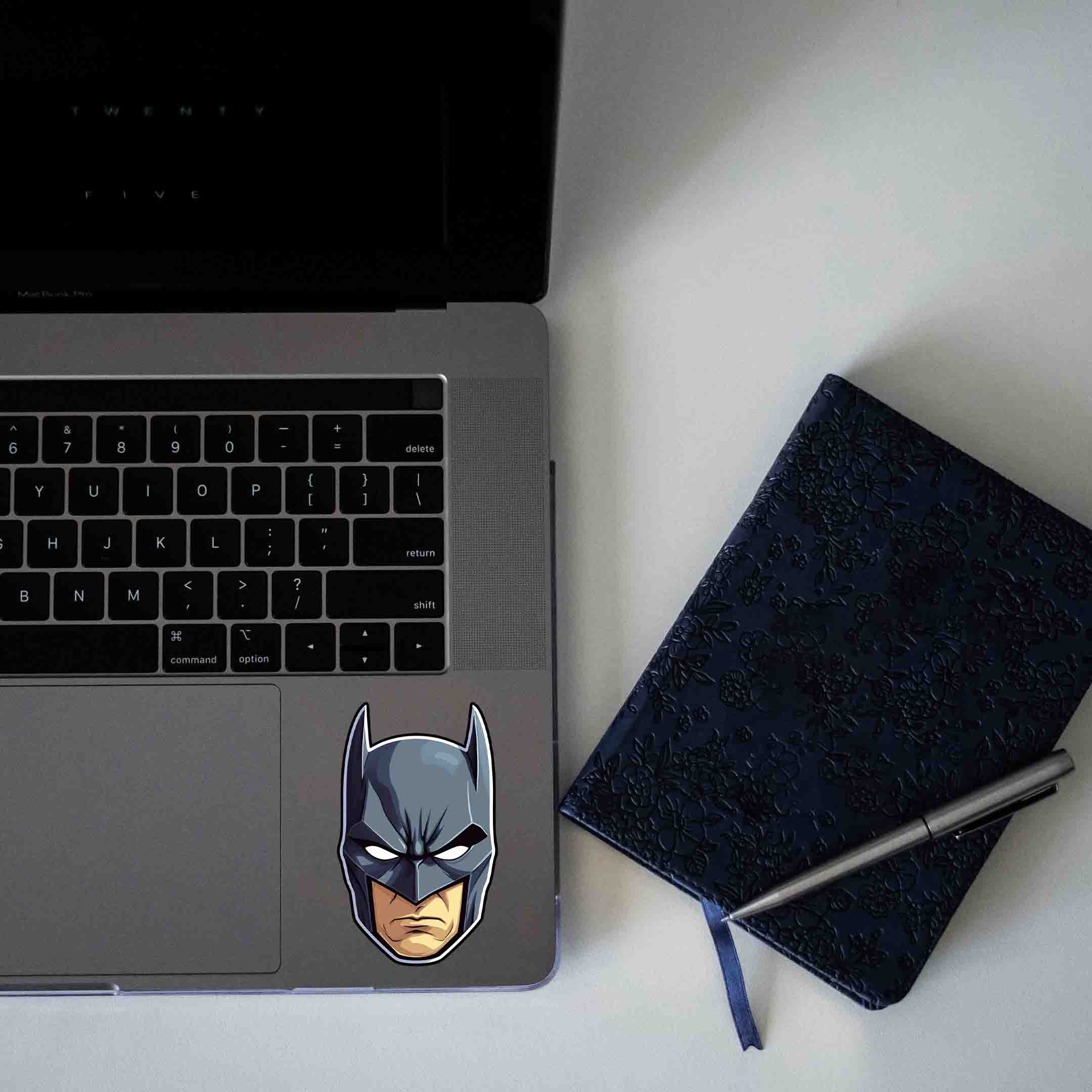 DC BATMAN HEAD CARTOON STICKER - stickyfunk premium stickers