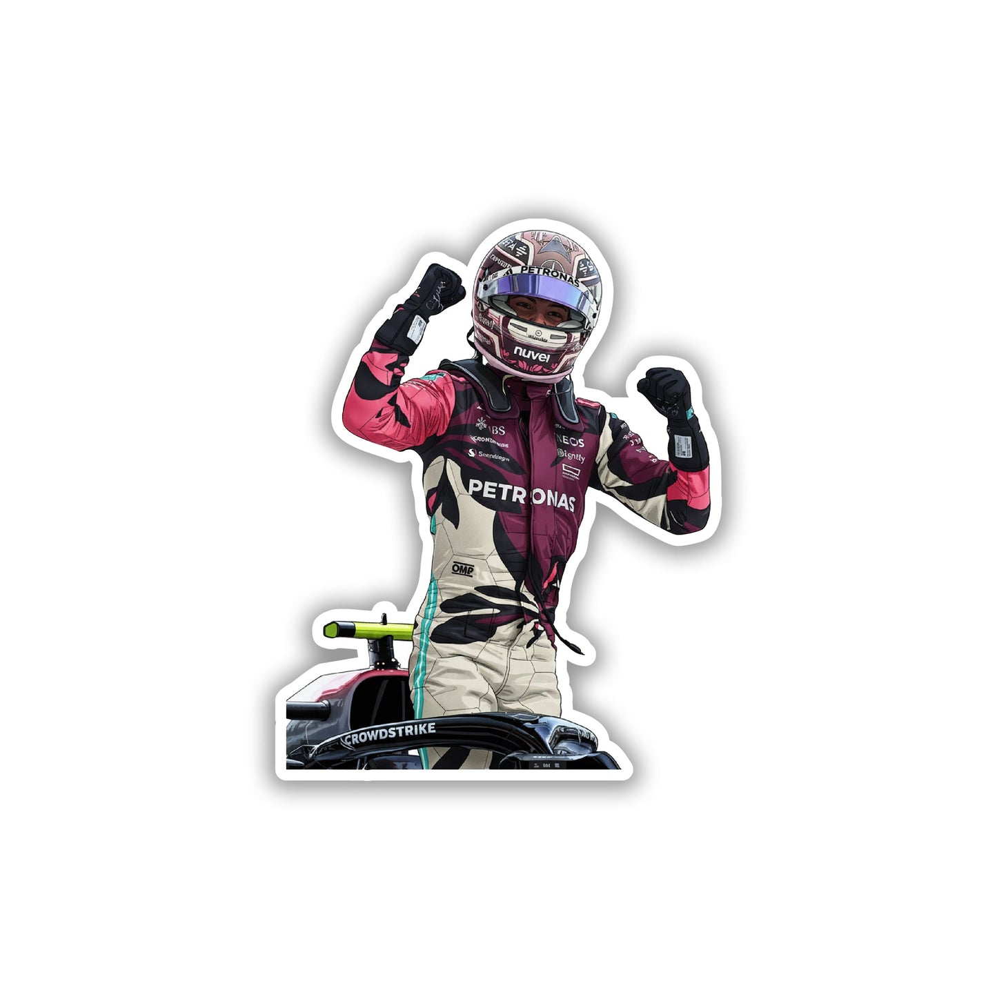 LEWIS HAMILTON - PETRONAS VICTORY ROAR STICKER