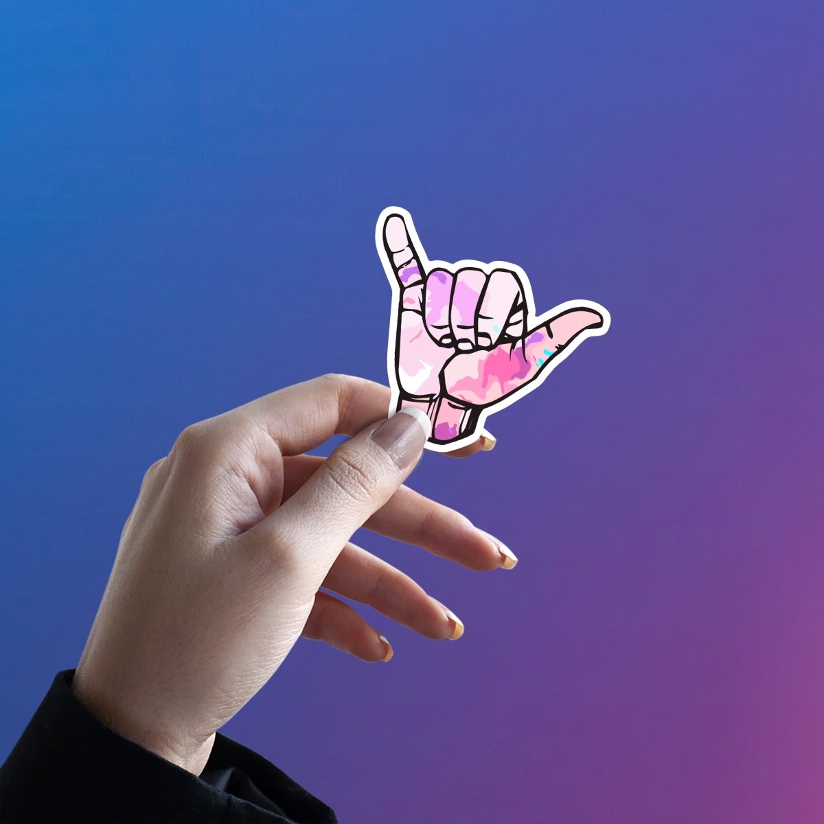 HAND GESTURE (SHAKACALL ME) - CHILL VIBES STICKER - stickyfunk premium stickers