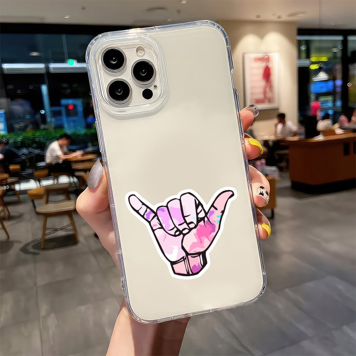 HAND GESTURE (SHAKACALL ME) - CHILL VIBES STICKER - stickyfunk premium stickers