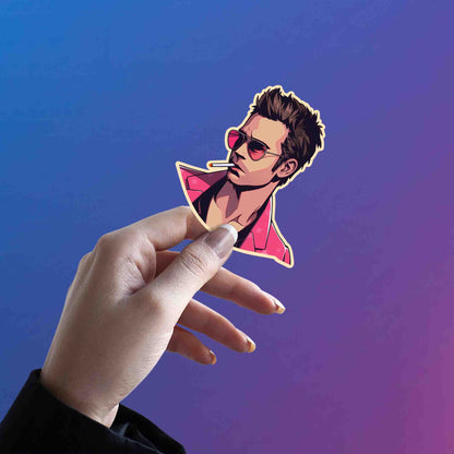 FIGHT CLUB TYLER DURDEN WITH CIGARETTE STICKER - stickyfunk premium stickers