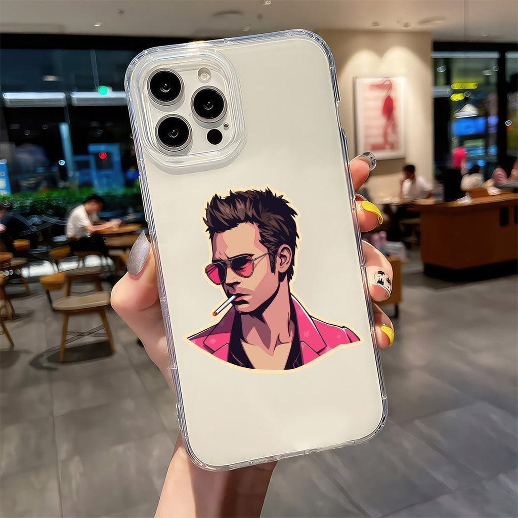 FIGHT CLUB TYLER DURDEN WITH CIGARETTE STICKER - stickyfunk premium stickers