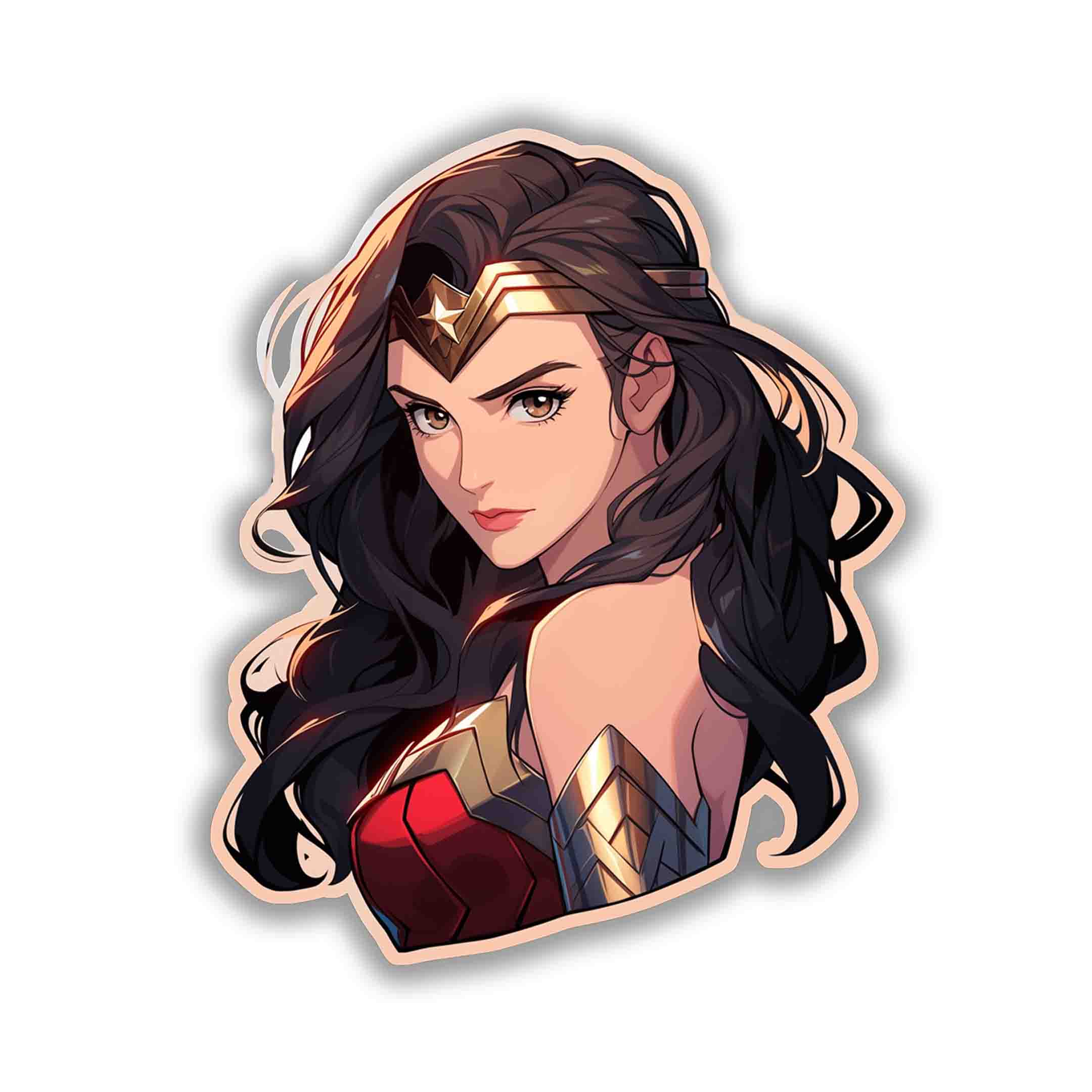 DC BEAUTIFUL WONDER WOMAN STICKER - stickyfunk premium stickers
