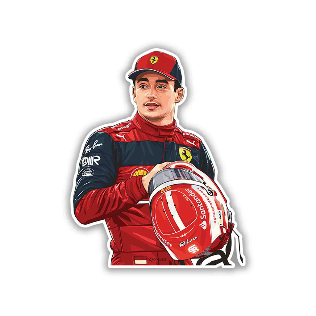 CHARLES LECLERC STICKER - 1 - stickyfunk premium stickers