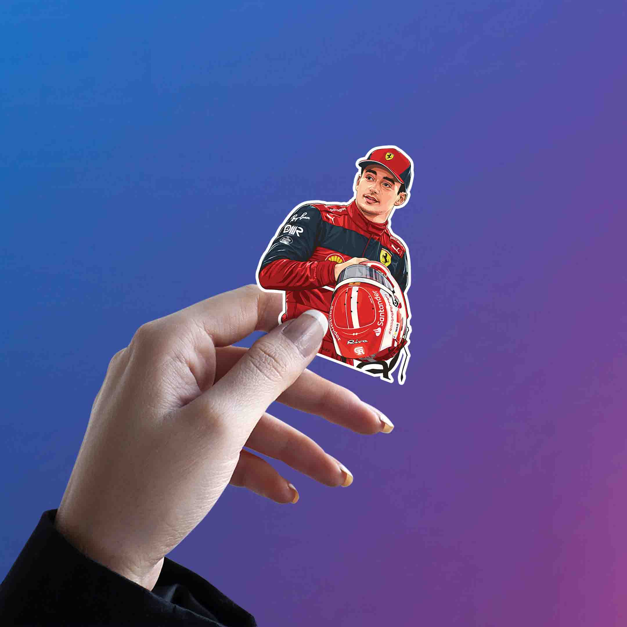 CHARLES LECLERC STICKER - 1 - stickyfunk premium stickers