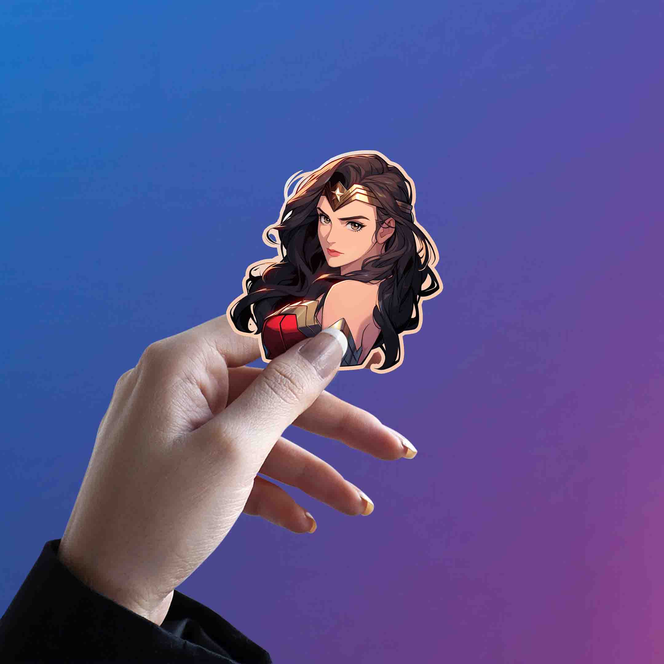 DC BEAUTIFUL WONDER WOMAN STICKER - stickyfunk premium stickers