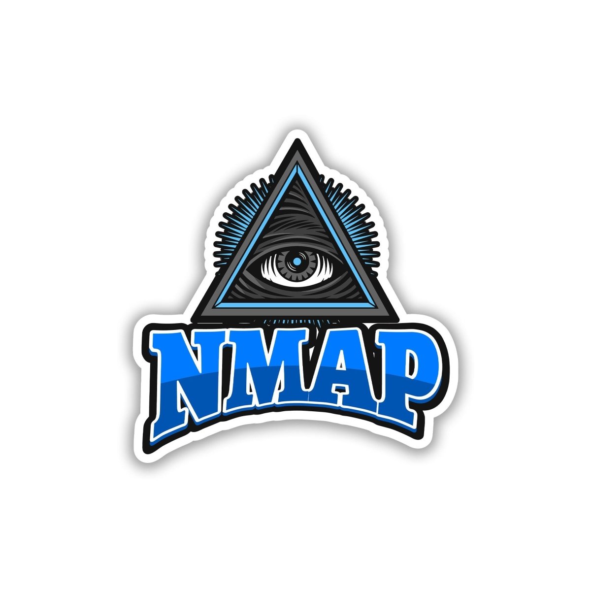 BLUE NMAP EYE STICKER - stickyfunk premium stickers