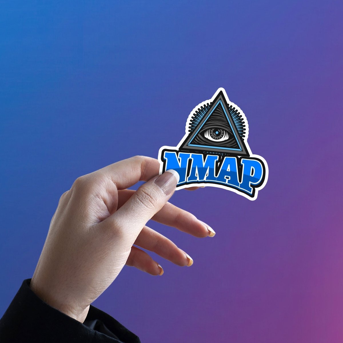 BLUE NMAP EYE STICKER - stickyfunk premium stickers