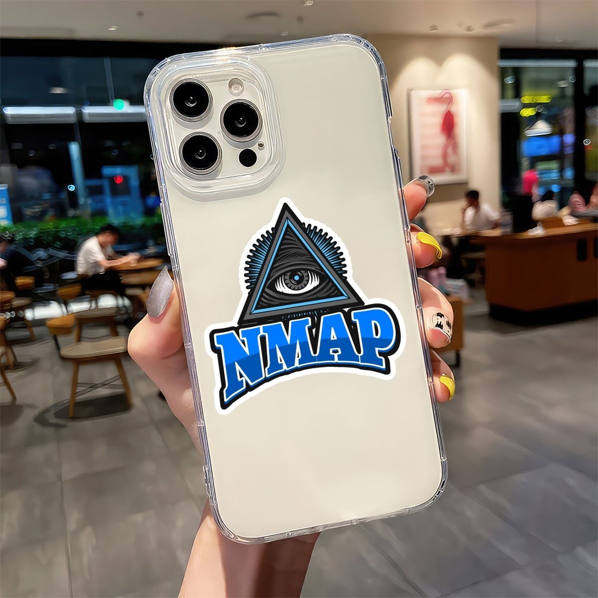 BLUE NMAP EYE STICKER - stickyfunk premium stickers