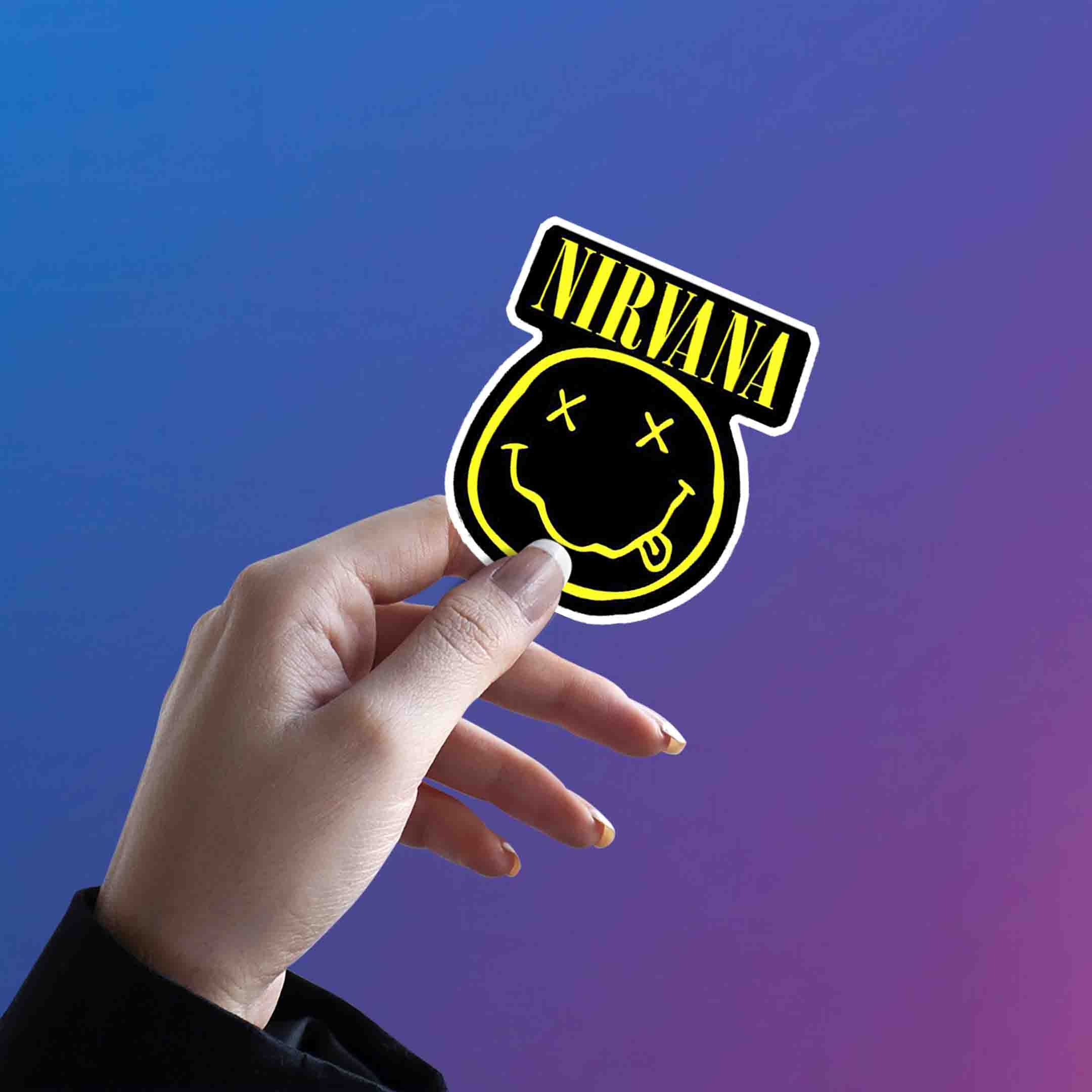 NIRVANA BAND STICKER - 2 - stickyfunk premium stickers