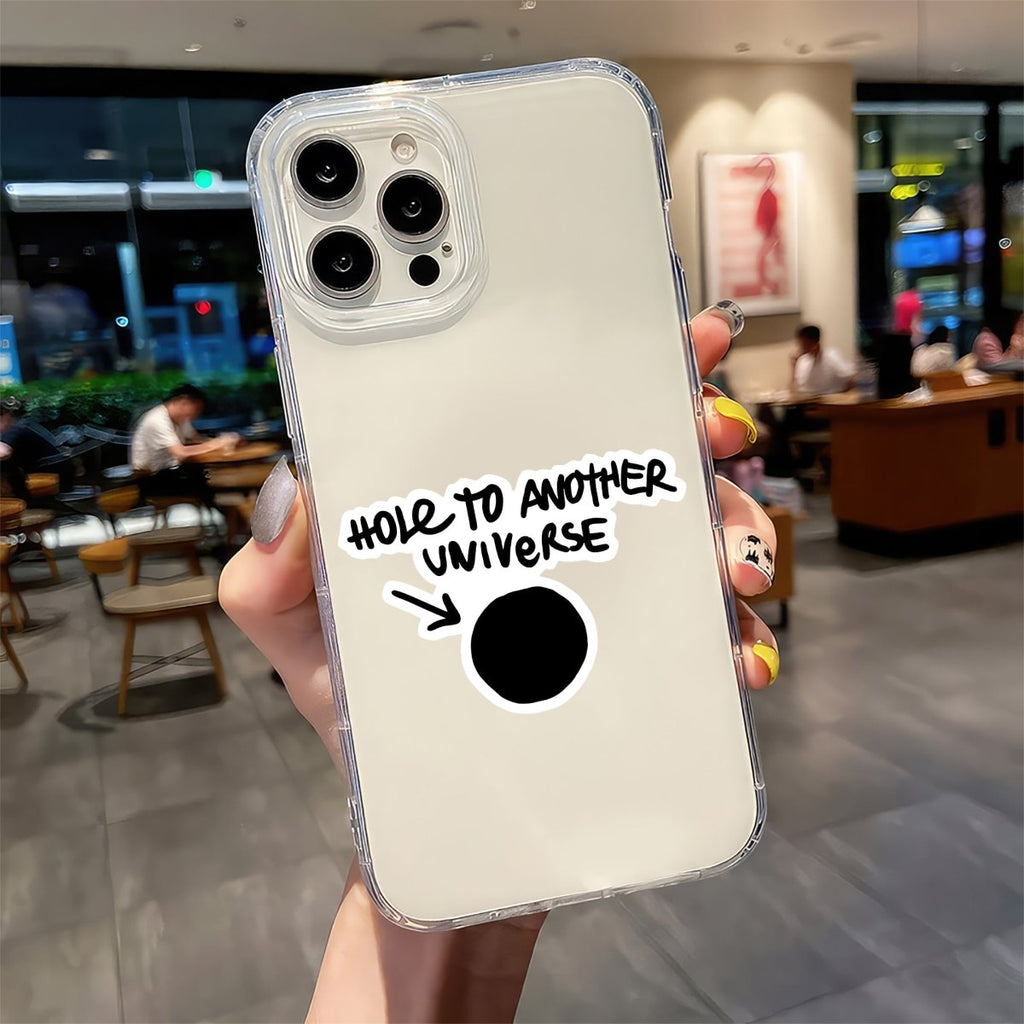 BLACK HOLE SE SEEDHA DUSRE UNIVERSE MEIN STICKER - stickyfunk premium stickers