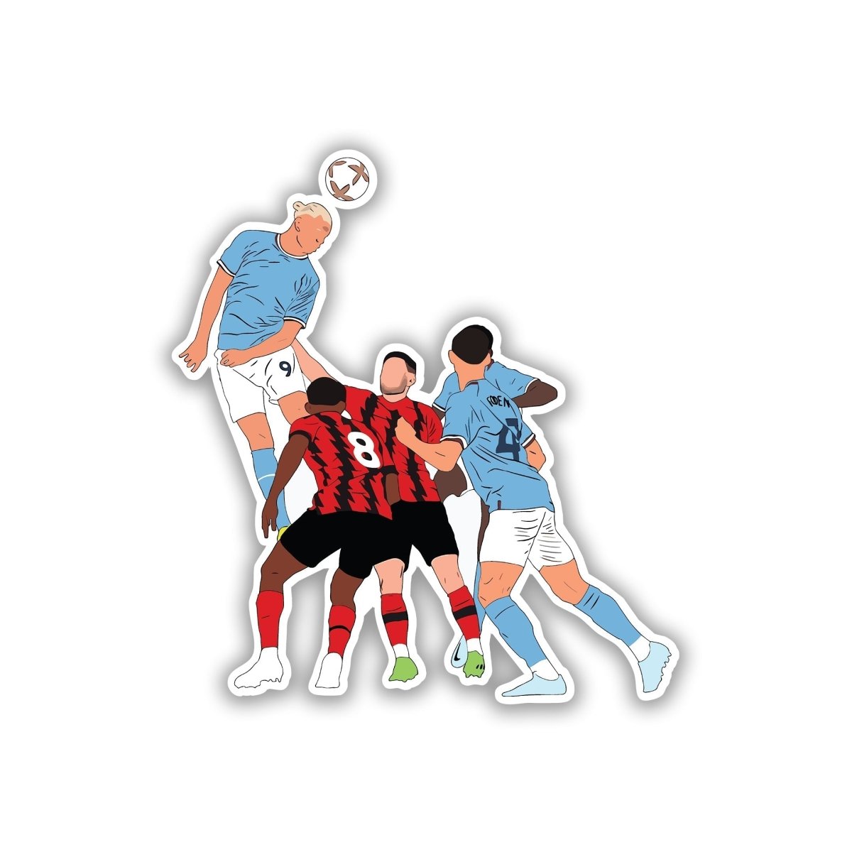 ERLING HAALAND | MANCITY STICKER - 3 - stickyfunk premium stickers