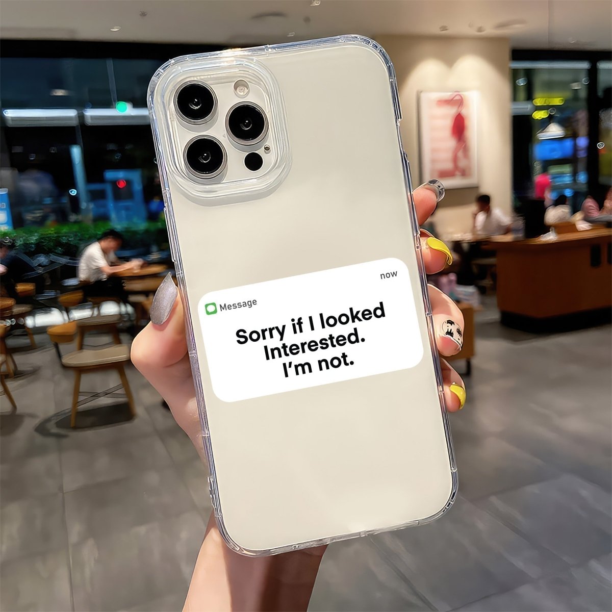 SORRY - NOT INTERESTED TEXT STICKER