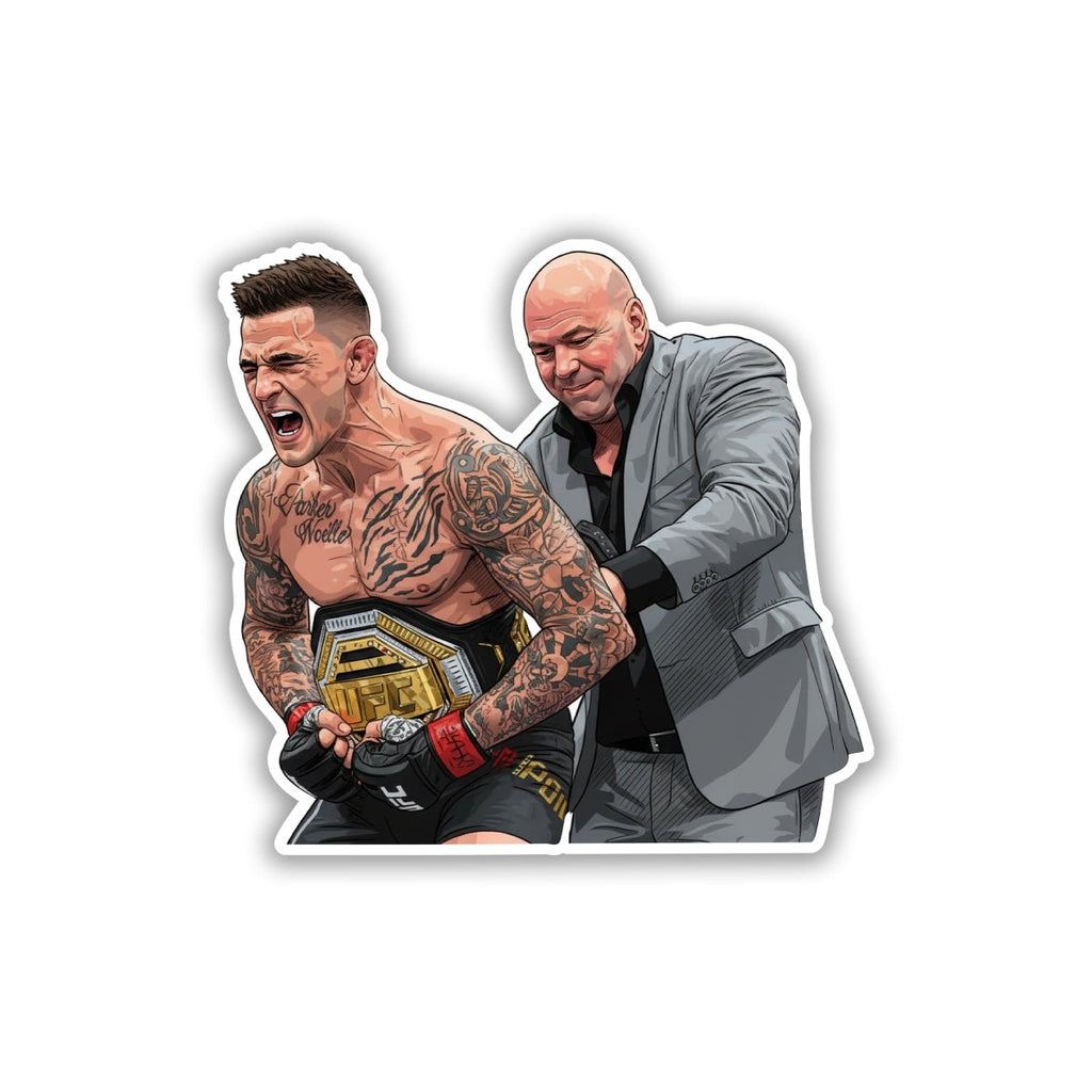 DIAMOND'S GOLDEN MOMENT - DUSTIN POIRIER STICKER - stickyfunk premium stickers