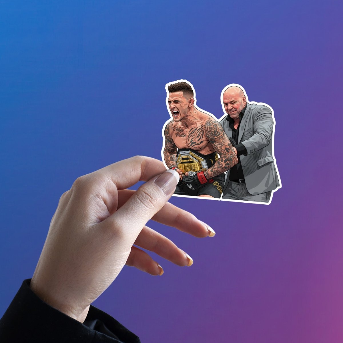 DIAMOND'S GOLDEN MOMENT - DUSTIN POIRIER STICKER - stickyfunk premium stickers