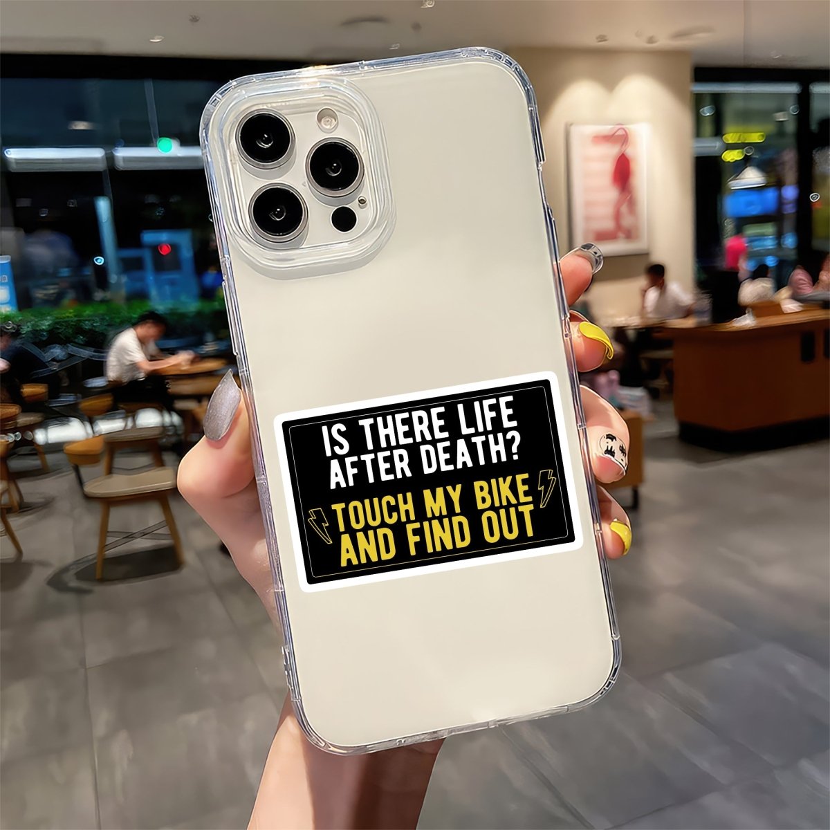 TOUCH MY BIKE. IF YOU HATE LIVING STICKER - stickyfunk premium stickers