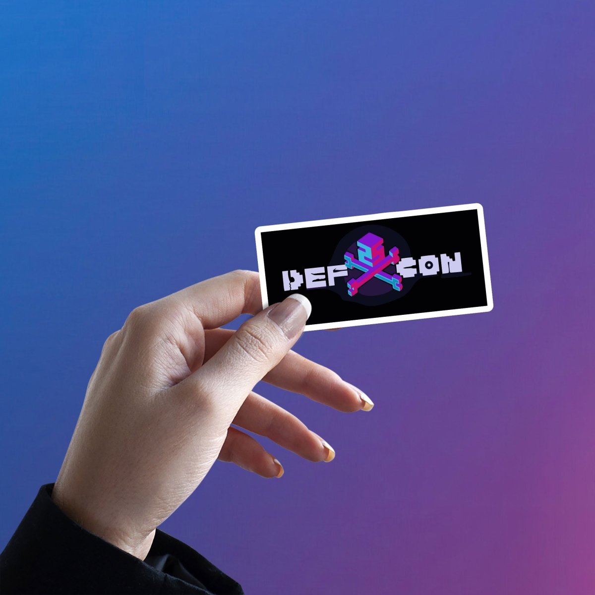 THE HACKER CON BADGE STICKER - stickyfunk premium stickers