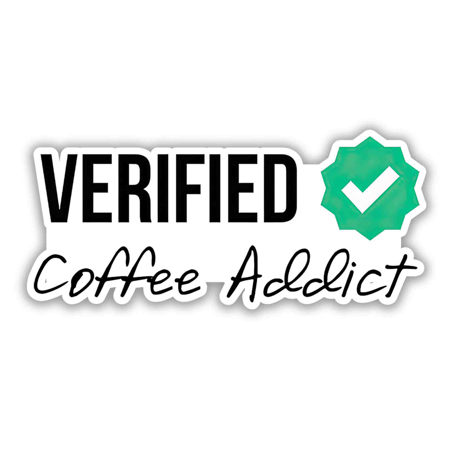 Verified Coffee Addict Badge Sticker