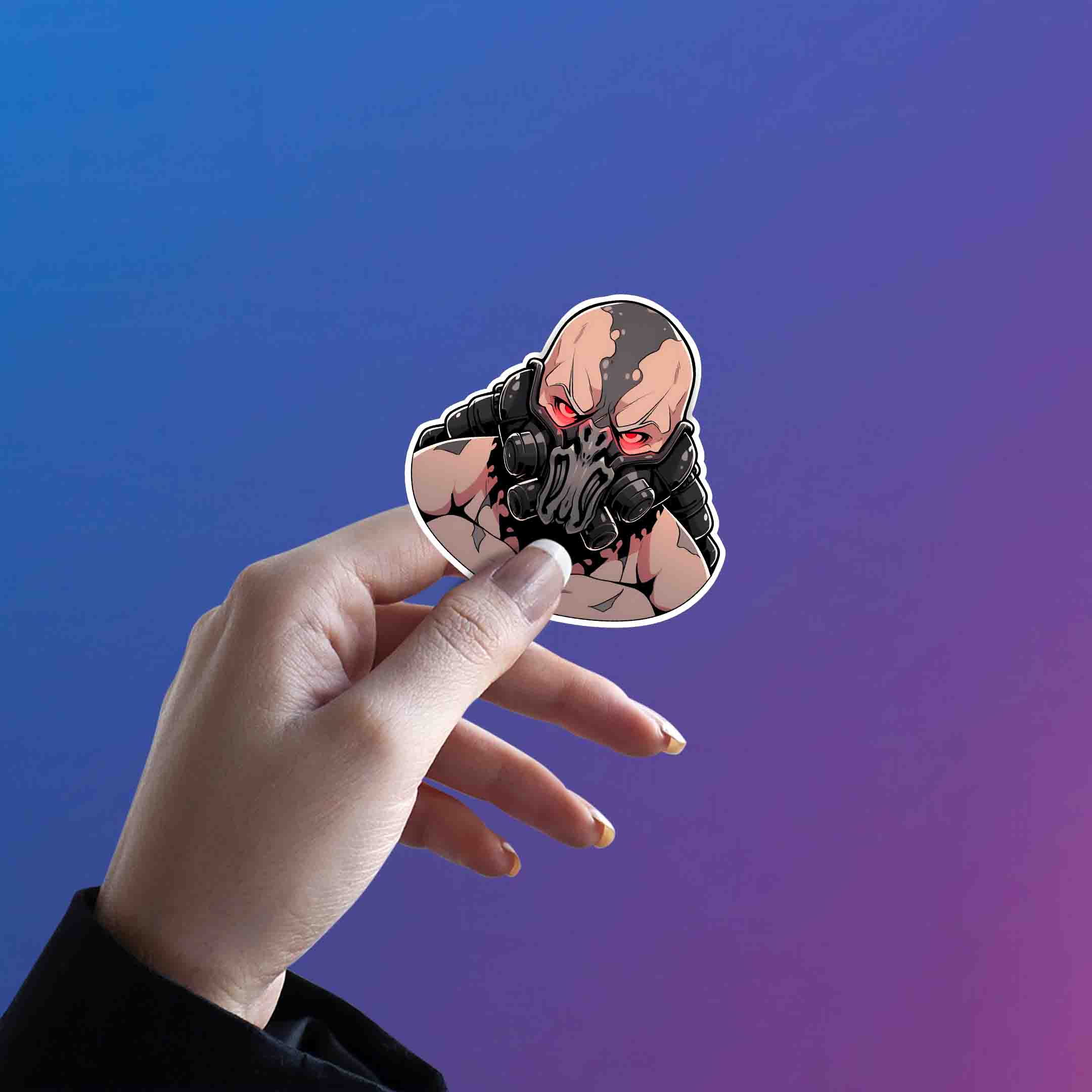BANE WITH RED EYES STICKER - stickyfunk premium stickers