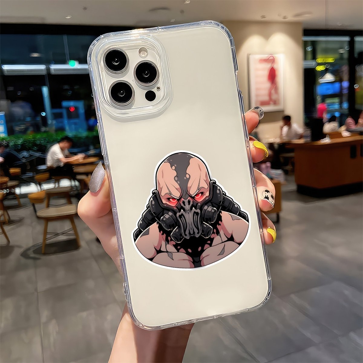 BANE WITH RED EYES STICKER - stickyfunk premium stickers